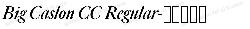 Big Caslon CC Regular字体转换
